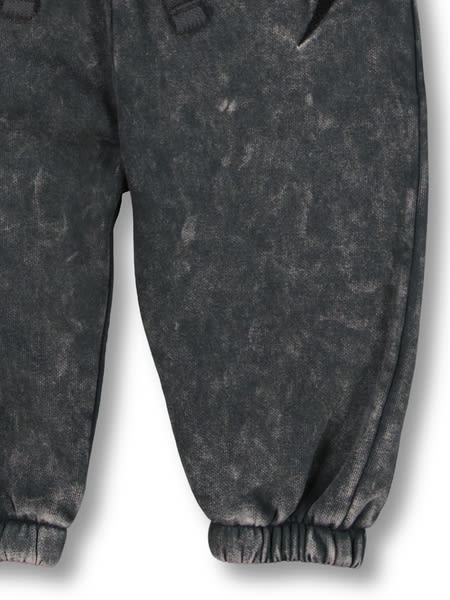 Baby Garment Dyed Fleece Sweatpant With Embroidery