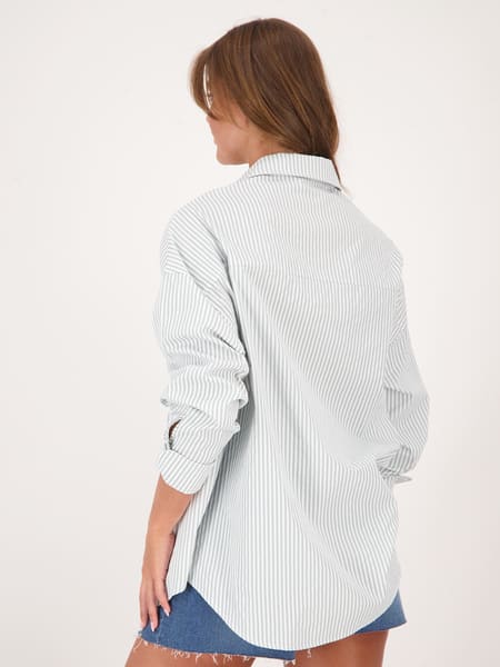 Womens Yarn-Dyed Stripe Shirt