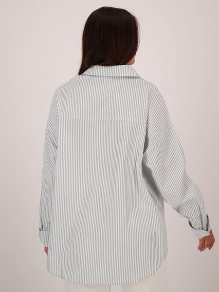 Womens Yarn-Dyed Stripe Shirt