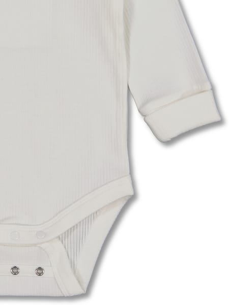 Baby Rib Frill Sleeve Bodysuit