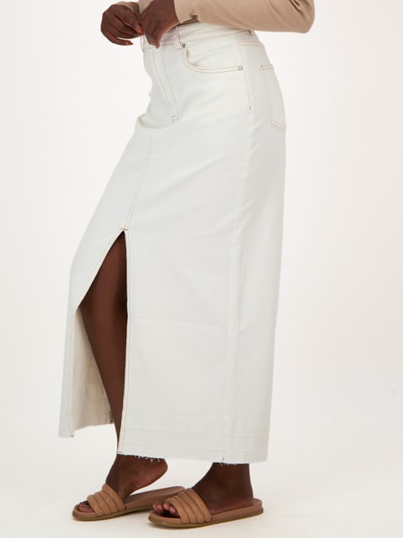 Cream Millie Denim Maxi Skirt | Best&Less™ Online
