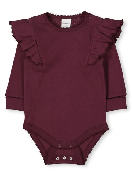 Baby Pointelle Frill Sleeve Bodysuit