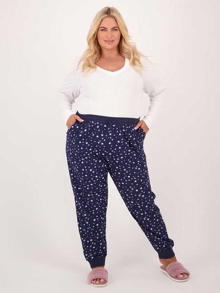 Navy blue Womens Knit Sleep Jogger Pant | Best&Less™ Online