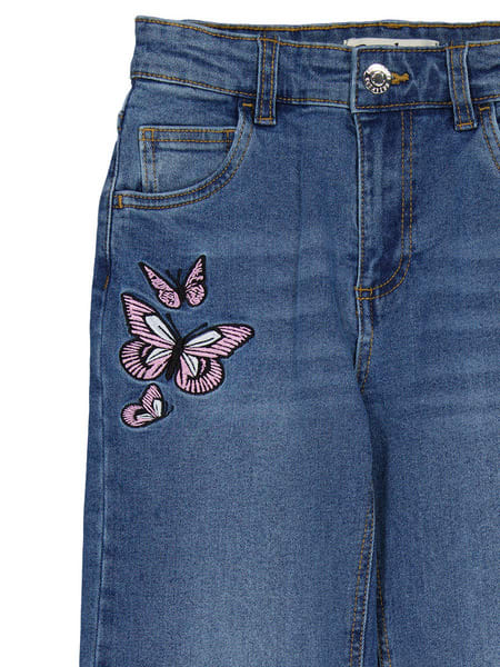 Girls Bootleg Embroidered Jean