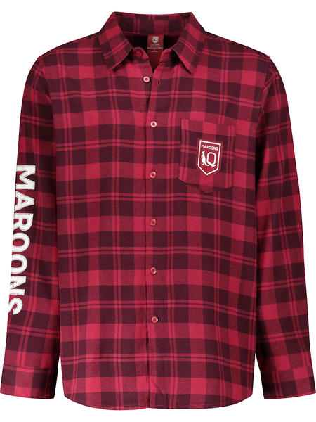 QLD Maroons State Of Origin Mens Flannel Shirt