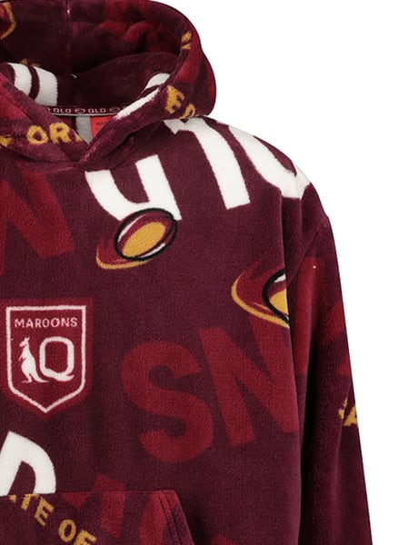 QLD Maroons State Of Origin Youth Oversized Hoodie