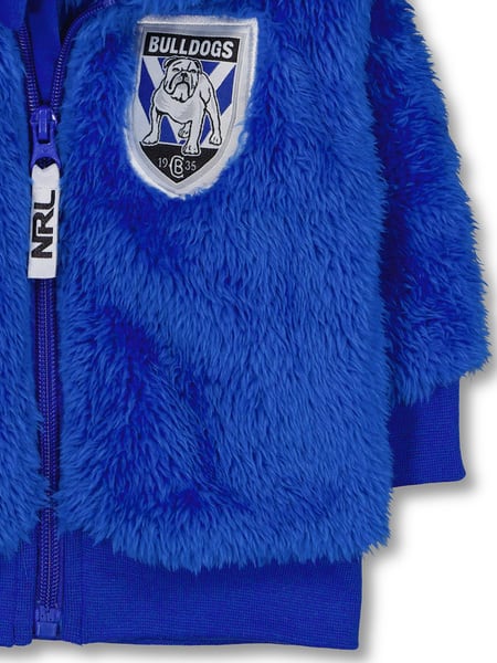 Bulldogs NRL Baby Fluffy Jacket
