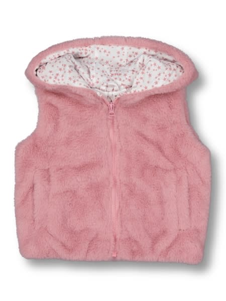 Toddler Girl Fur Hooded Vest