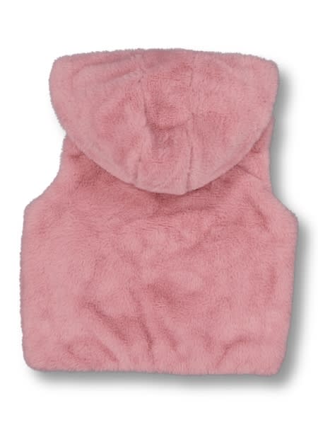 Toddler Girl Fur Hooded Vest