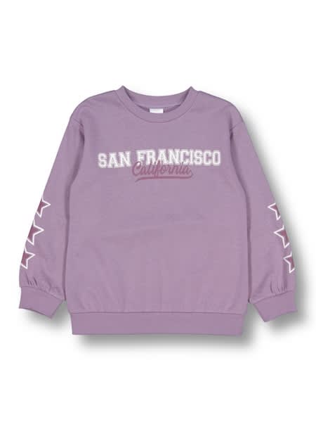 Girls Print Fleece Sweater