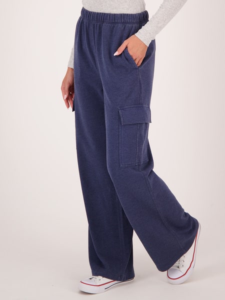 Womens Wide Leg Cargo Trackpant