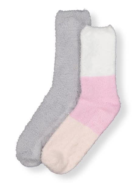 Bed Sock 2 Pack Marshmallow