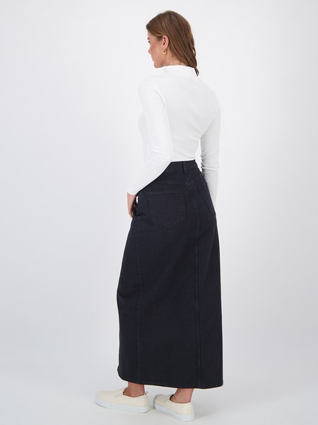 Millie Denim Maxi Skirt
