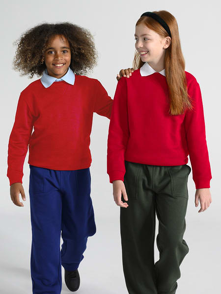 Kids School Fleece Sweat Top - Red