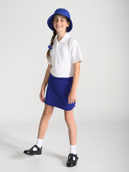 Girls Knit School Skorts - Royal Blue