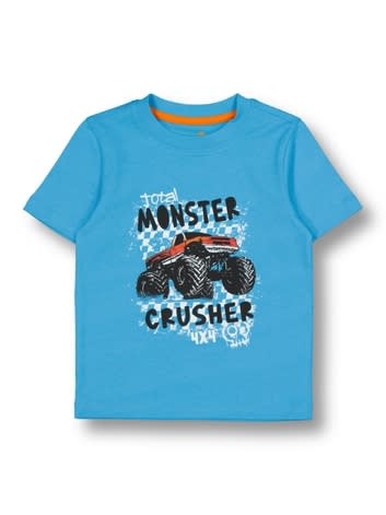 Toddler Boys Monster Truck Lizard Short Sleeve Top